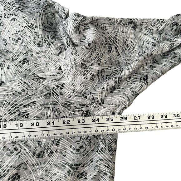 Robert Graham Shirt Men’s 2XL XXL Geometric Gray Flip Cuff Button Up Linen Blend - Picture 9 of 11